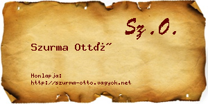 Szurma Ottó névjegykártya