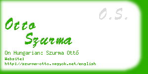 otto szurma business card